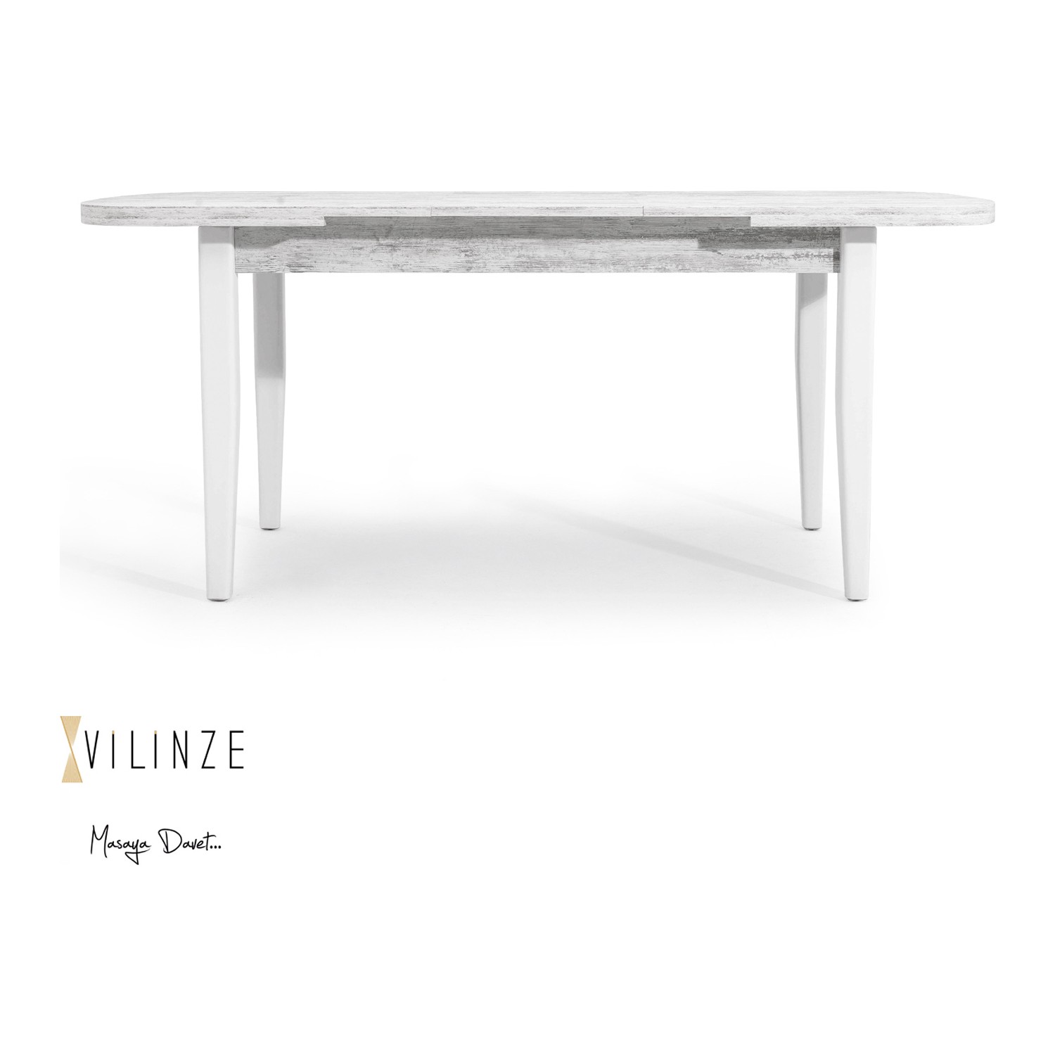 Vilinze Anka 8140 Açılır Masa, Antik Beyaz Tabla, Beyaz Fiyatı