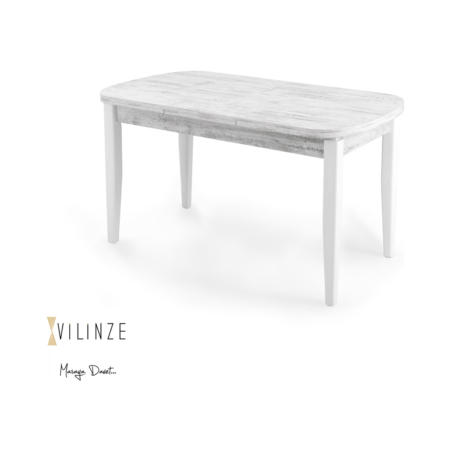 Vilinze Anka 8140 Açılır Masa, Antik Beyaz Tabla, Beyaz Fiyatı