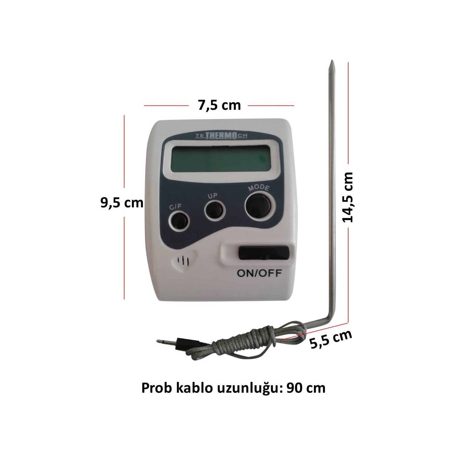 ThermoTech SH06 Dijital Alarmlı Saplamalı Gıda Termometre Fiyatı