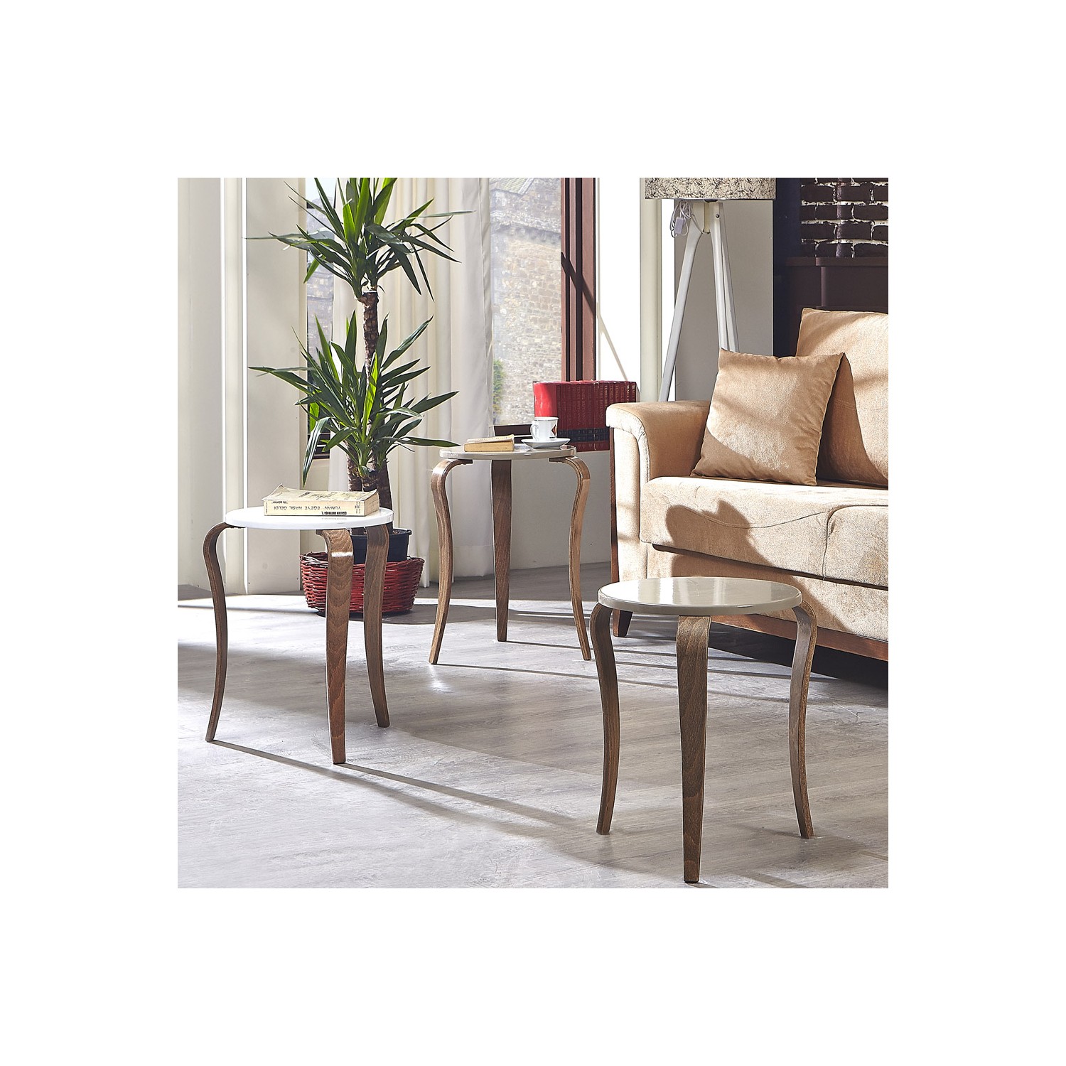 Falez Mobilya Aksesuar Lükens Zigon Sehpa Beyaz Fiyatı