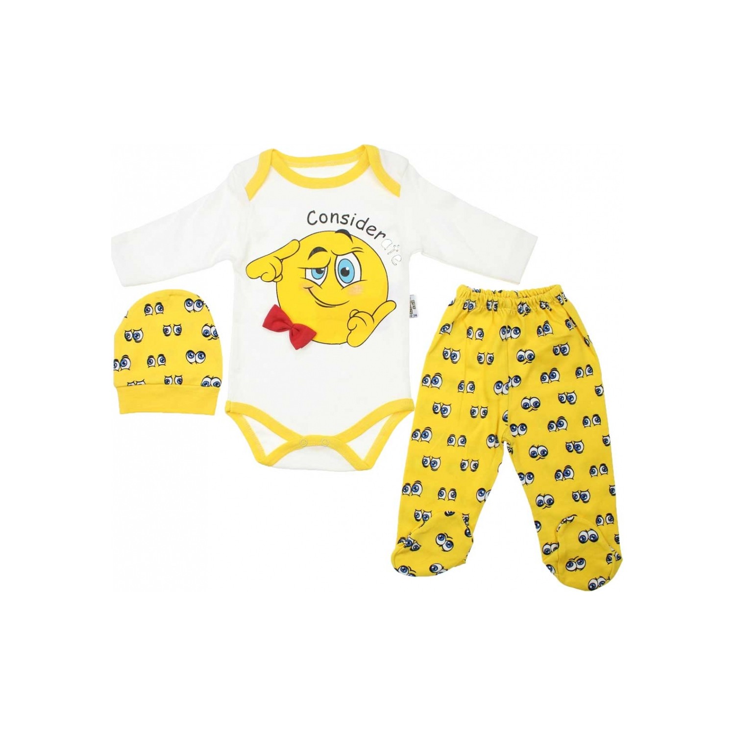 Modakids Bebek Kurnaz Emoji 3�lü Zıbın Takım 037886238