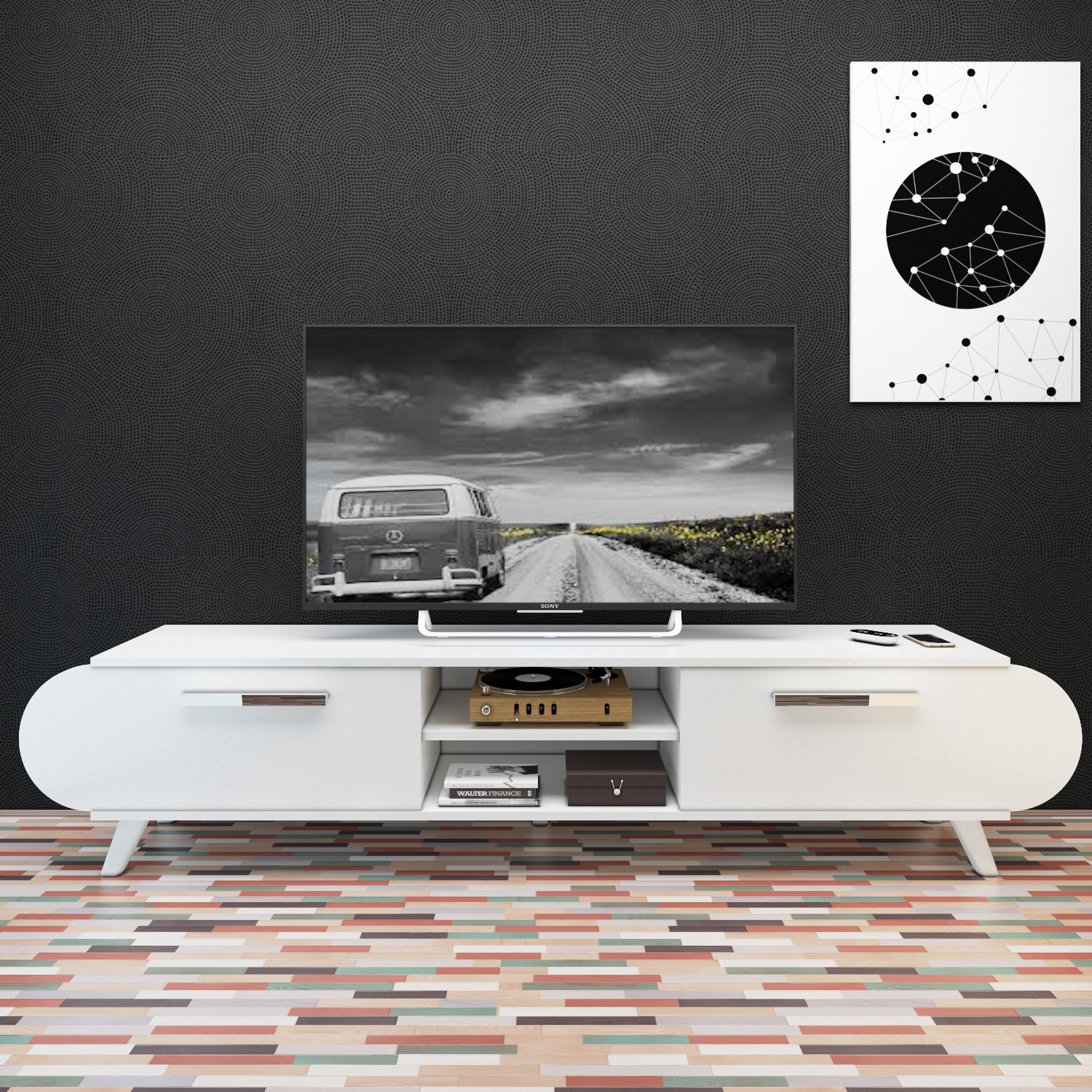 Eyibil Mobilya 180 cm Modern Kapaklı Tv Sehpası Tv Ünitesi Fiyatı