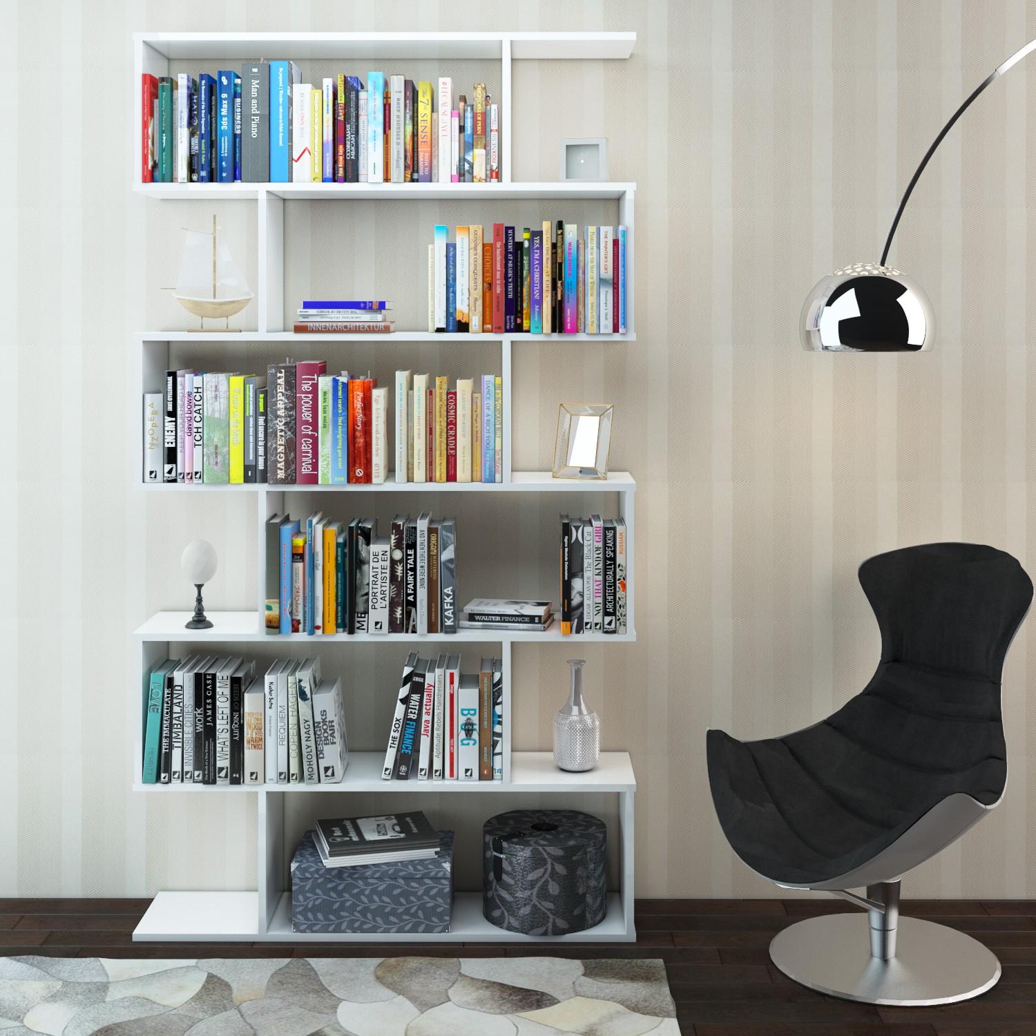 Eyibil Mobilya Yağmur 6 Raflı Modern Kaliteli Kitaplık ( Fiyatı