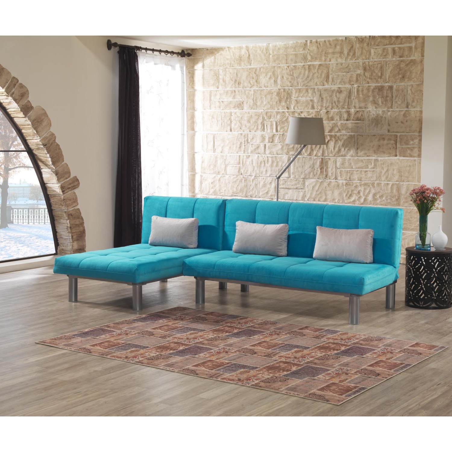 Serhat Mobilya Relax Köşe Takımı Mavi Fiyatı Taksit Seçenekleri