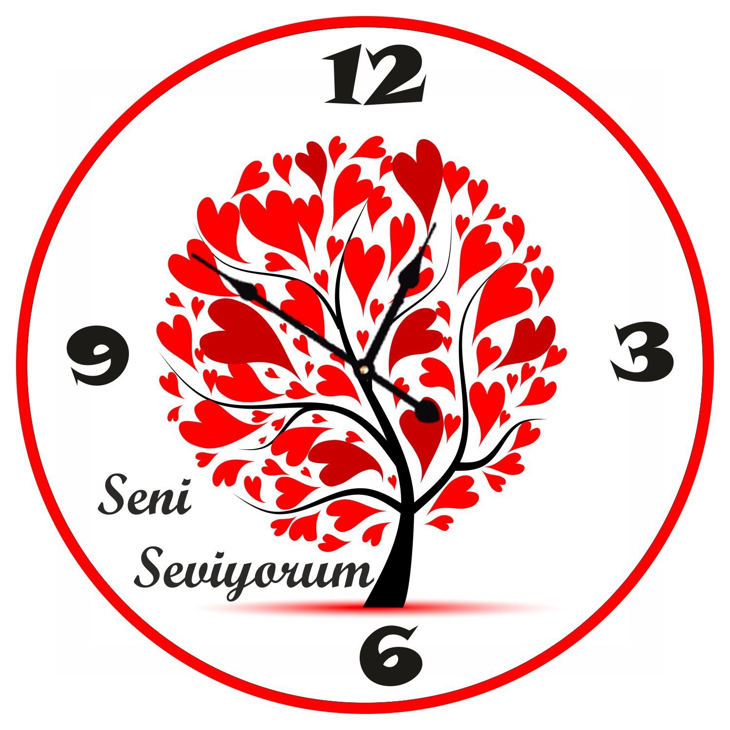 Markakanvas Sevgililer Günü Seni Seviyorum Duvar Saati Fiyatı