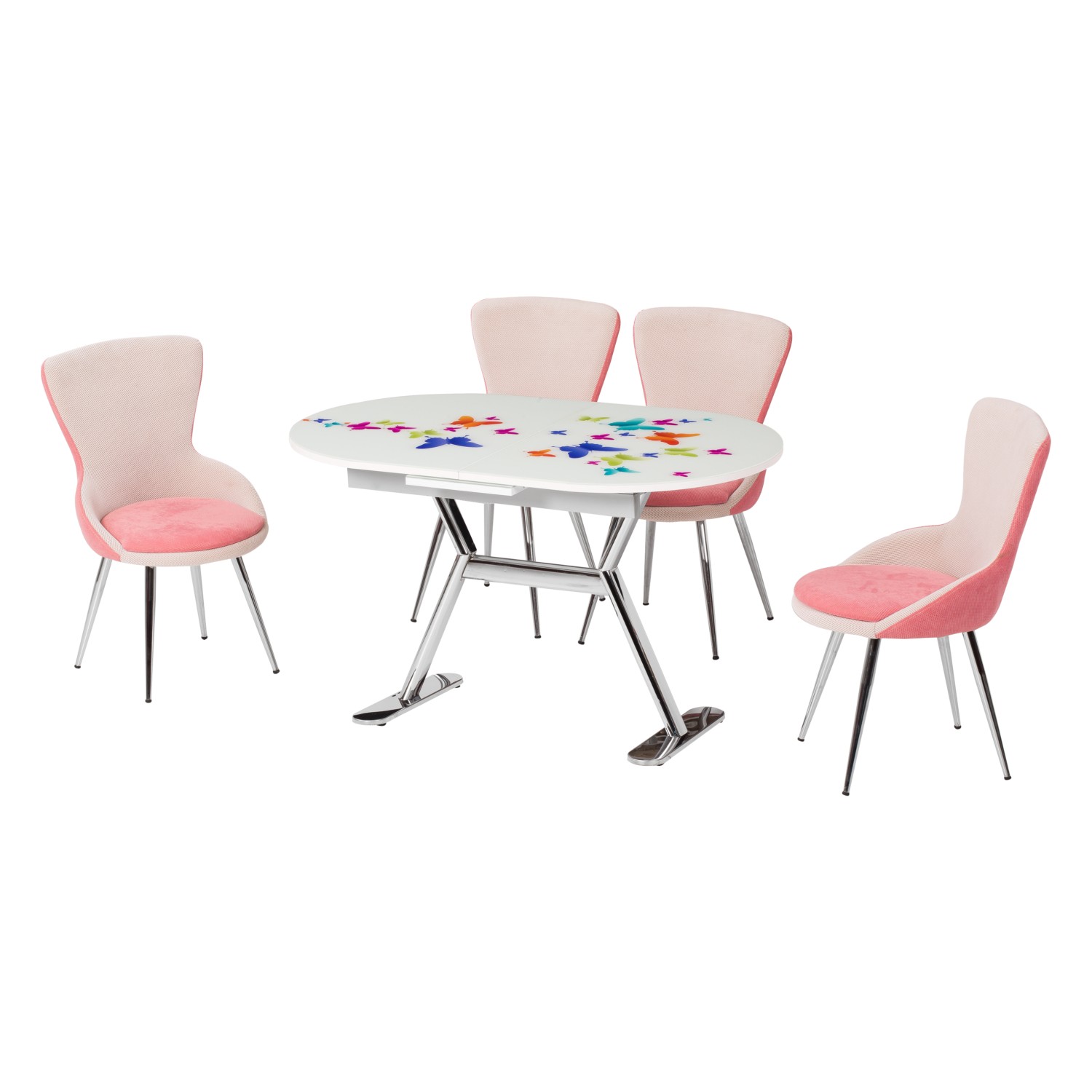 Azzore Mutfak Masa Sandalye Takımı Kelebek Desenli Fiyatı