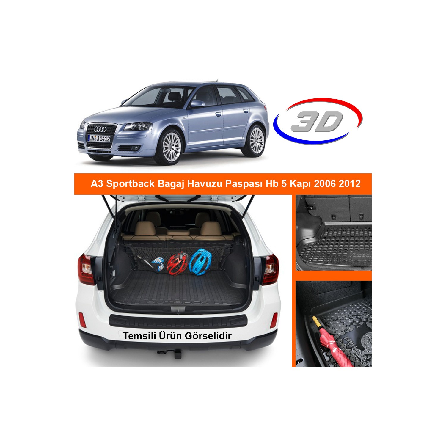 Quadro A3 Sportback Bagaj Havuzu Paspası Hb 5 Kapı 2006 2012 Fiyatı