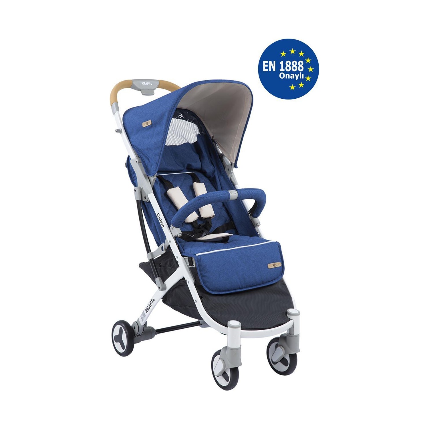 Kraft Cabin Baston Bebek Arabası Mavi Fiyatı Taksit