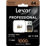Lexar 64GB 1000X MicroSDXC High Speed Hafıza Kartı + Reader Class10 U3 (LSDMI64GCBEU1000R)