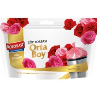 Koroplast Gül Kokulu Orta Boy Çöp Torbası 20'li 55x60 cm
