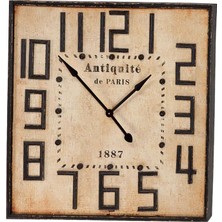 Markakanvas Ahşap Kare Duvar Saati