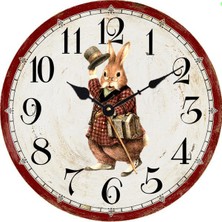 Markakanvas Ahşap  Yuvarlak Duvar Saati