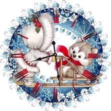 Markakanvas Ahşap  Yuvarlak Çocuk Duvar Saati