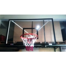 Duvara Monte Pota Tek Noktadan Bağ. 10 MM 105*180, Akrilik Cam , Basketbol Potası 45 Cm Sabit Çem.