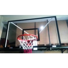 Duvara Monte Pota Tek Noktadan Bağ. 10 MM 105*180, Akrilik Cam , Basketbol Potası 45 Cm Sabit Çem.