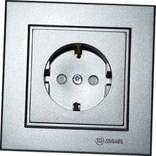 Makel  Füme Çocuk Korumalı Topraklı Priz Makel  Karea