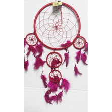 İkizler Dream Catcher 22 Cm Kırmızı Tek Renk
