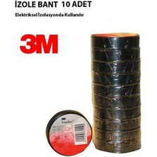 3M Kırmızı 3M Pvc Elektriksel İzolasyon Bandı 10'Lu