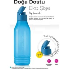 Tupperware 750 ml Köşeli Mavi Suluk