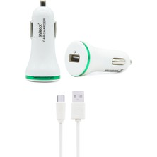 Syrox Micro Usb Kablolu & Usb Çıkışlı 1.0 A Araç Şarj Cihazı