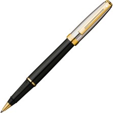 Sheaffer 337-1 Prelude Siyah Parlak Gövde ,Paladyum Kapak Ve Altın Klips Roller