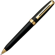 Sheaffer 346-2 Prelude Siyah Mat Gövde Ve Kapak ,Altın Kaplama Klips Tükenmez