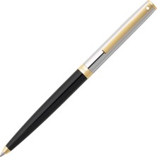 Sheaffer 9475-2 Parlak Siyah Gövde ,Krom Kapak Ve Altın Renkli Kilps Tükenmez