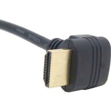 Alfais 4667 Hdmi Dişi Erkek Uzatma 90 Derece Dirsek Kablosu 1 Metre