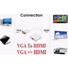 Alfais AL-4674 Vga To Hdmi Çevirici Dönüştürücü Adaptör Kablosu