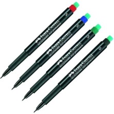 Faber-Castell 1523 Permanent Kalem (S) 4'lü Takım