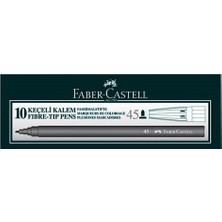 Faber-Castell 45 Keçeli Kalem 10'lu Renk - Siyah
