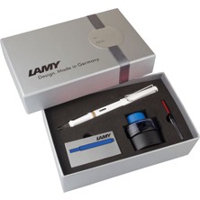 Lamy Safari 19Bds-M Parlak Beyaz Dolma Kalem Seti