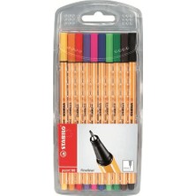 Stabilo Point 88 10 Renk Şeffaf Paket Keçe Uçlu Kalem
