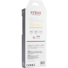 Syrox 2A Micro usb PowerBank / Data Kablosu 0.25 CM