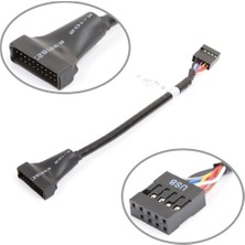 Alfais 4584 9 Pin USB 2.0 Dişi - 19 Pin USB 3.0 Erkek Çevirici Dönüştürücü Adaptör Kablosu