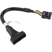 Alfais 4584 9 Pin USB 2.0 Dişi - 19 Pin USB 3.0 Erkek Çevirici Dönüştürücü Adaptör Kablosu