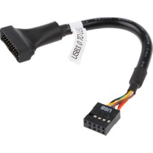 Alfais 4584 9 Pin USB 2.0 Dişi - 19 Pin USB 3.0 Erkek Çevirici Dönüştürücü Adaptör Kablosu