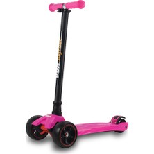 Voit 218 Işıklı Geniş 3 Teker Scooter Fuşya