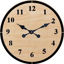 Markakanvas Ahşap Yuvarlak Duvar Saati