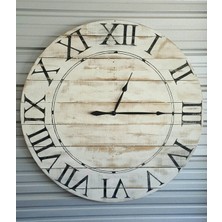 Markakanvas Ahşap Yuvarlak Duvar Saati