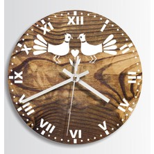 Markakanvas Ahşap Yuvarlak Duvar Saati