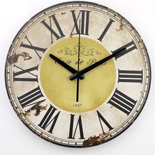 Markakanvas Ahşap Yuvarlak Duvar Saati