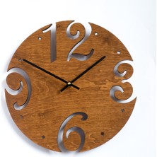 Markakanvas Ahşap Yuvarlak Duvar Saati