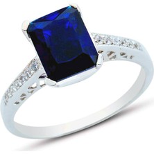 Bella Gloria Oktagon Tektaş Gümüş Yüzük (GY00328)