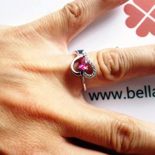 Bella Gloria Kalpli Tektaş Gümüş Yüzük (GY00337)