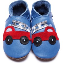 İnch Blue Hakiki Deriden Patik Firetruck Blue
