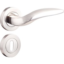 Dooraks Safir Nikel Saten Rozetli Oda Kapı Kolu