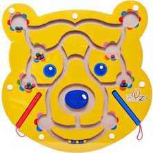 Muwanzi Butterfly Magnetic Labyrinth - Ahşap Mıknatıslı Kalemli Labirent Oyunu Ayıcık Modeli