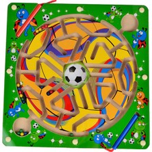 Muwanzi Butterfly Magnetic Labyrinth Soccer - Ahşap Mıknatıslı Kalemli Labirent Oyunu