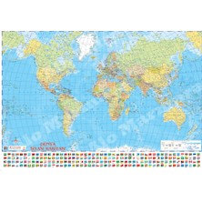 Mep Harita Dünya Haritası 70x100 Dünya Siyasi Haritası haritası